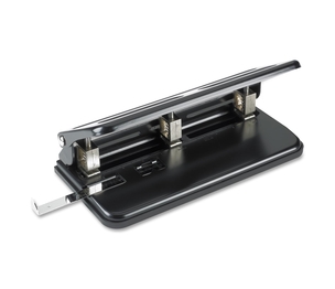 Business Source 3-Hole Punch Heavy-Duty Adjustable 9//32/" 40 Sht Cap BK 62897