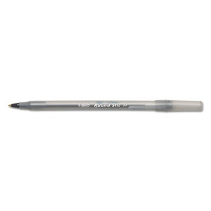 Round Stic Xtra Precision & Xtra Life Ballpoint Pen, Black Ink, 1mm, Medium by BIC CORP.