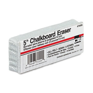 5-Inch Chalkboard Eraser, Wool Felt, 5w x 2d x 1h by CHARLES LEONARD, INC