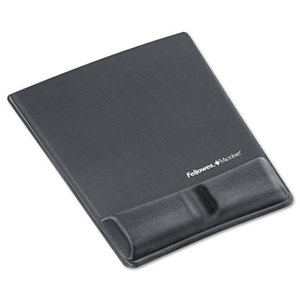 Fellowes, Inc 9184001 Memory Foam Wrist Support w/Attached Mouse Pad, Graphite by FELLOWES MFG. CO.