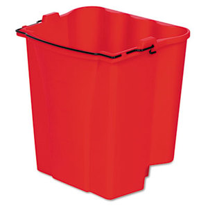 RUBBERMAID COMMERCIAL PROD. 9C7400 Dirty Water Bucket for Wavebrake Bucket/Wringer, 18qt, Red by RUBBERMAID COMMERCIAL PROD.