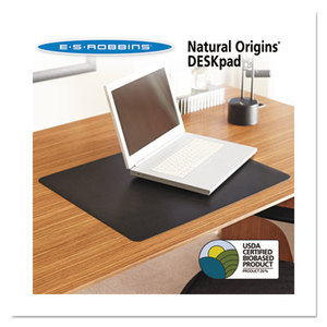 Natural Origins Desk Pad, 38 x 24, Matte, Black by E.S. ROBBINS