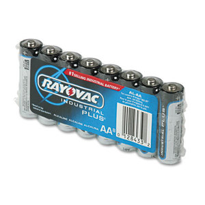 RAY-O-VAC AL-AA Industrial PLUS Alkaline Batteries, AA, 8/Pack by RAY-O-VAC