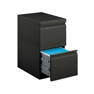 HON COMPANY 33823RS Efficiencies Mobile Pedestal File w/Two File Drawers, 22-7/8d, Charcoal by HON COMPANY