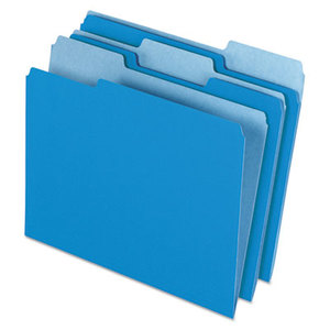 Cardinal Brands, Inc 1521/3BLU Colored File Folders, 1/3 Cut Top Tab, Letter, Blue/Light Blue, 100/Box by ESSELTE PENDAFLEX CORP.