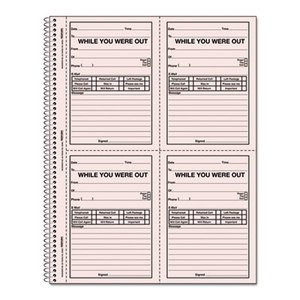 Wirebound Message Book, 4 x 5 1/2, Two-Part, 200 Forms by REDIFORM OFFICE PRODUCTS