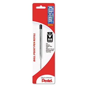 PENTEL OF AMERICA BKC10BPA Refill for Pentel Client Ballpoint Pen, Medium, Black Ink by PENTEL OF AMERICA