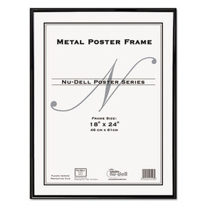 Nu-Dell Manufacturing Company, Inc 31222 Metal Poster Frame, Plastic Face, 18 x 24, Black by NU-DELL MANUFACTURING