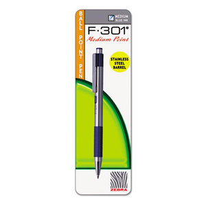 ZEBRA PEN CORPORATION 27221 F-301 Ballpoint Retractable Pen, Blue Ink, Medium by ZEBRA PEN CORP.