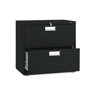 600 Series Two-Drawer Lateral File, 30w x 19-1/4d, Black by HON COMPANY