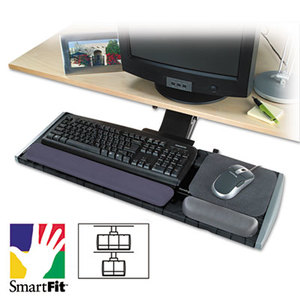 ACCO Brands Corporation K60718 Adjustable Keyboard Platform with SmartFit System, 21-1/4w x 10d, Black by ACCO BRANDS, INC.