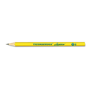 Ticonderoga Laddie Woodcase Pencil w/o Eraser, HB #2, Yellow Barrel, Dozen by DIXON TICONDEROGA CO.