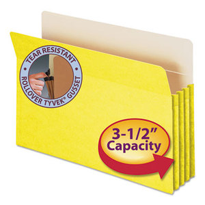 SMEAD MANUFACTURING COMPANY 74233 3 1/2" Exp Colored File Pocket, Straight Tab, Legal, Yellow by SMEAD MANUFACTURING CO.