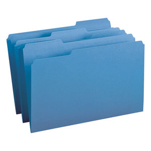 SMEAD MANUFACTURING COMPANY 17043 File Folders, 1/3 Cut Top Tab, Legal, Blue, 100/Box by SMEAD MANUFACTURING CO.