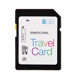 MEMOREX 32-0200-2958-6 SDHC TravelCard, Class 10, 8GB by MEMOREX