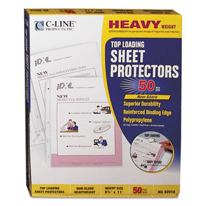 C-Line Products, Inc 62018 Heavyweight Polypropylene Sheet Protector, Non-Glare, 2", 11 x 8 1/2, 50/BX by C-LINE PRODUCTS, INC