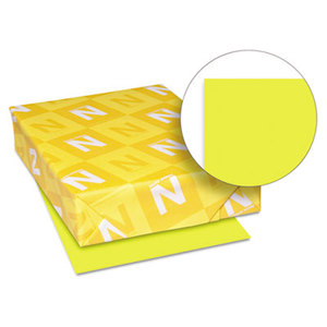 Astrobrights Colored Card Stock, 65 lb., 8-1/2 x 11, Sunburst Yellow, 250 Sheets by NEENAH PAPER