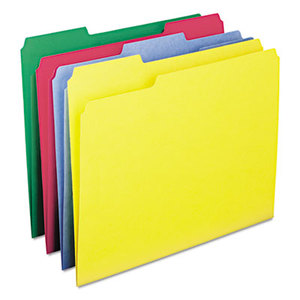 SMEAD MANUFACTURING COMPANY 11951 WaterShed/CutLess File Folders, 1/3 Cut Top Tab, Letter, Assorted, 100/Box by SMEAD MANUFACTURING CO.