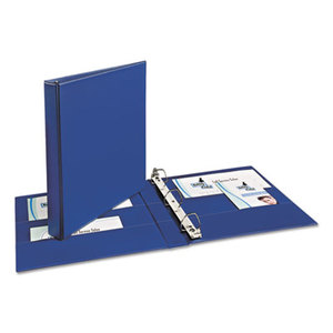 Avery 07300 Durable Binder with Two Booster EZD Rings, 11 x 8 1/2, 1", Blue by AVERY-DENNISON