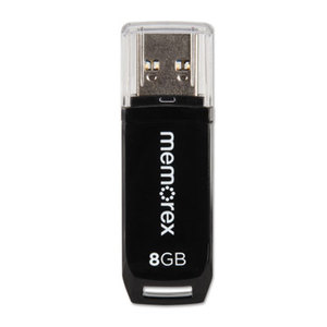 Mini TravelDrive USB 2.0 Flash Drive, 8GB by MEMOREX