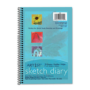 PACON CORPORATION 4790 Art1st Sketch Diary, 9" x 6", White, 70 Sheets by PACON CORPORATION