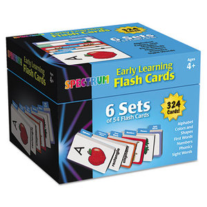 Flash Cards Boxed Set, Early Learning, 4 3/5 x 4 1/4, Ages 4 and Up, 324 Card ST by CARSON-DELLOSA PUBLISHING