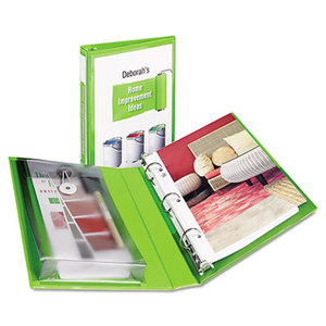 Avery 23030 Mini Protect & Store View Binder w/Round Rings, 5 1/2 x 8 1/2, 1" Cap, Green by AVERY-DENNISON