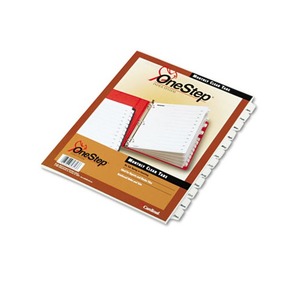 Cardinal Brands, Inc 60313 Traditional OneStep Index System, 12-Tab, Months, Letter, White, 12/Set by CARDINAL BRANDS INC.