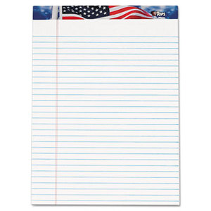 American Pride Writing Pad, Legal/Wide, 8 1/2 x 11 3/4, White, 50 Sheets, Dozen by TOPS BUSINESS FORMS