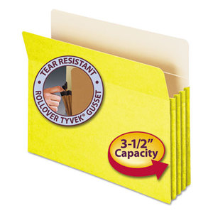 SMEAD MANUFACTURING COMPANY 73233 3 1/2" Exp Colored File Pocket, Straight Tab, Letter, Yellow by SMEAD MANUFACTURING CO.