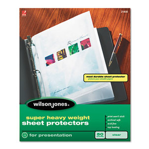 ACCO Brands Corporation 21401 Super Heavy Weight Sheet Protector, Non-Glare Finish, Clear, 50/Box by ACCO BRANDS, INC.