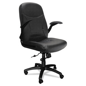 Mayline Group 6446AGBLT Big & Tall Series Executive Pivot-Arm Chair, Black Leather by MAYLINE COMPANY