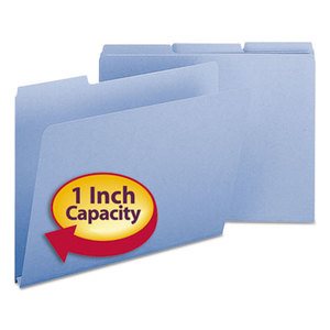 SMEAD MANUFACTURING COMPANY 21530 Recycled Folders, One Inch Expansion, 1/3 Cut Top Tab, Letter, Blue 25/Box by SMEAD MANUFACTURING CO.