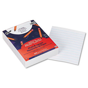 PACON CORPORATION 2422 Multi-Program Handwriting Paper, 1/2" Short Rule, 10-1/2 x 8, White, 500 Shts/Pk by PACON CORPORATION