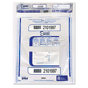 PM Company, LLC 58050 Triple Protection Tamper-Evident Deposit Bags, 15 x 20, Clear, 50/Pack by PM COMPANY