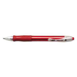 BIC VLG11 RED Velocity Ballpoint Retractable Pen, Red Ink, 1mm, Medium, Dozen by BIC CORP.