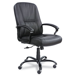 Safco Products 3500BL Serenity Big & Tall Leather Series High-Back Chair, Black Leather by SAFCO PRODUCTS