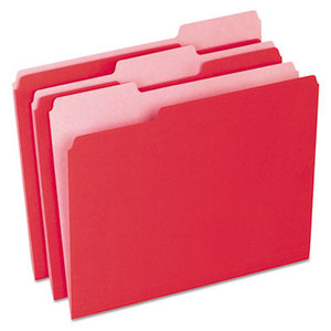 Cardinal Brands, Inc 1521/3RED Colored File Folders, 1/3 Cut Top Tab, Letter, Red/Light Red, 100/Box by ESSELTE PENDAFLEX CORP.