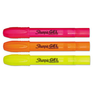 Sanford, L.P. 1780475 Gel Highlighter, Assorted Colors, Bullet, 3 per Set by SANFORD