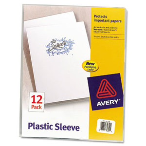 Avery 72311 Clear Plastic Sleeves, Polypropylene, Letter, 12/Pack by AVERY-DENNISON