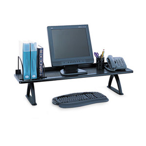 Safco Products 3603BL Value Mate Desk Riser, 100-Pound Capacity, 42 x 12 x 8, Black by SAFCO PRODUCTS