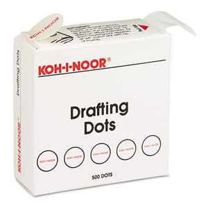 Chartpak, Inc 25900J01 Adhesive Drafting Dots w/Dispenser, 7/8in dia, White, 500/Box by CHARTPAK/PICKETT