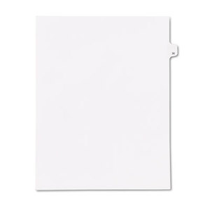 Kleer-Fax, Inc 91030 90000 Series Legal Exhibit Index Dividers, Side Tab, Printed "30", 25/Pack by KLEER-FAX