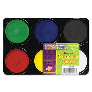 Tempera Cakes, 6 Assorted Colors, 6/Pack by THE CHENILLE KRAFT COMPANY
