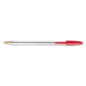 BIC MS11 RED Cristal Xtra Smooth Ballpoint Pen, Red Ink, 1mm, Medium, Dozen by BIC CORP.