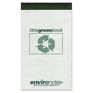 Roaring Spring Paper Products 77355 Little Green Book, Gray Cover, Narrow Rule, 3 x 5, White Paper, 60 Sheets by ROARING SPRING PAPER PRODUCTS