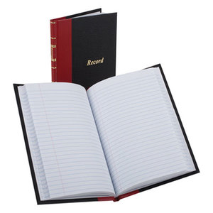 Record/Account Book, Black/Red Cover, 144 Pages, 5 1/4 x 7 7/8 by ESSELTE PENDAFLEX CORP.