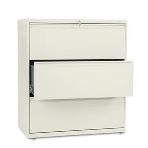 HON COMPANY 883LL 800 Series Three-Drawer Lateral File, 36w x 19-1/4d x 40-7/8h, Putty by HON COMPANY