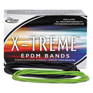 X-treme File Bands, 117B, 7 x 1/8, Lime Green, Approx. 175 Bands/1lb Box by ALLIANCE RUBBER