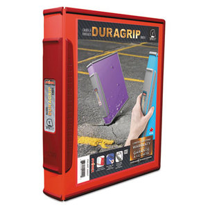 Storex 31582B06C DuraGrip Binders, 1" Capacity, Red by STOREX